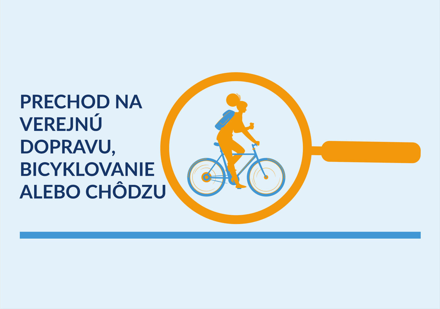 Ikona lupy s dievčaťom jazdiacim do práce na bicykli