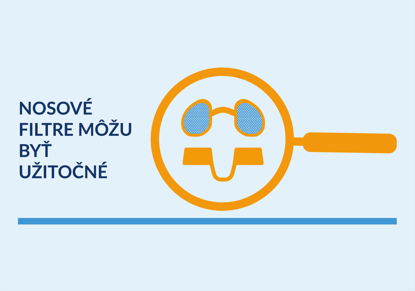 Ikona lupy s nosovými filtrami