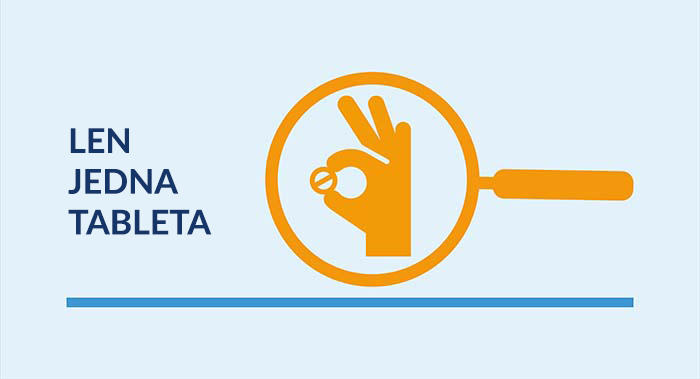 Ikona lupy so znakom ruky “ok” a tabletkou